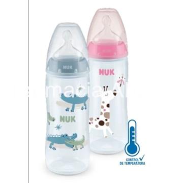 Nuk biberón first choice+ control temperature 6-18 m silicona 360 ml - Imagen 1