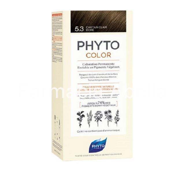 Phyto color 5.3 castaño claro dorado tinte capilar - Imagen 1