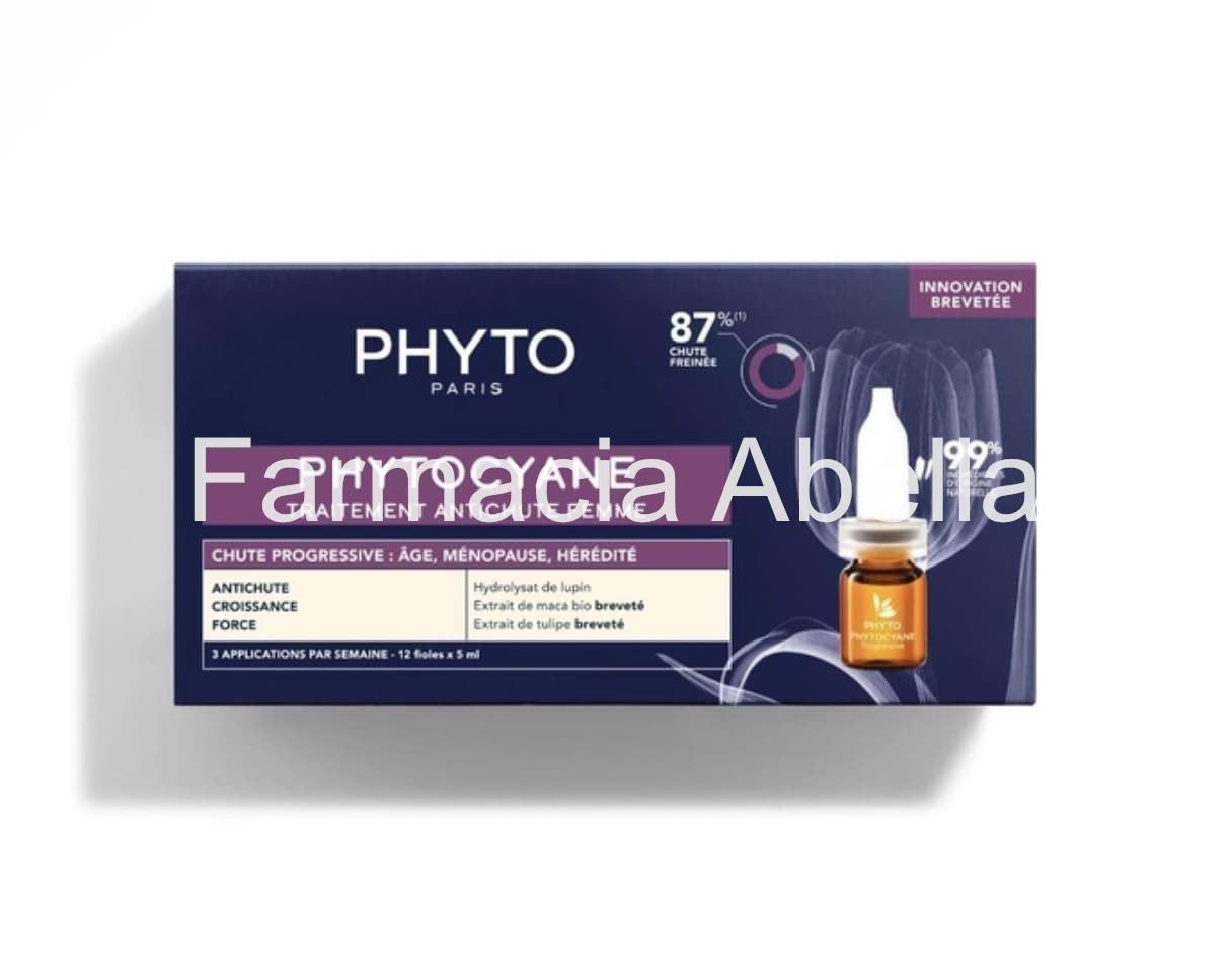 Phytocyane mujer anti caída capilar progresiva 12 ampollas - Imagen 1