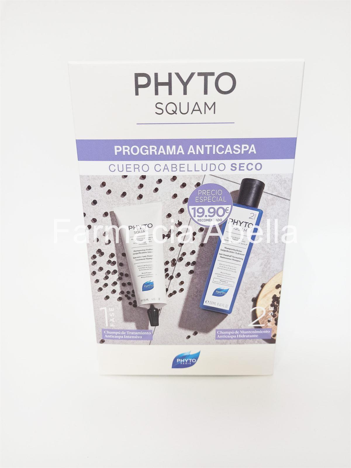 Phytosquam programa anticaspa para cabello seco ( pack champú de tratamiento + champú de mantenimiento) - Imagen 1