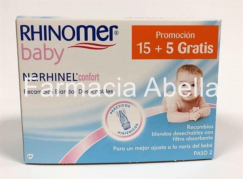 Rhinomer baby recambios blandos desechables 15 + 5 recambios gratis - Imagen 1