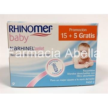 Rhinomer baby recambios blandos desechables 15 + 5 recambios gratis - Imagen 1