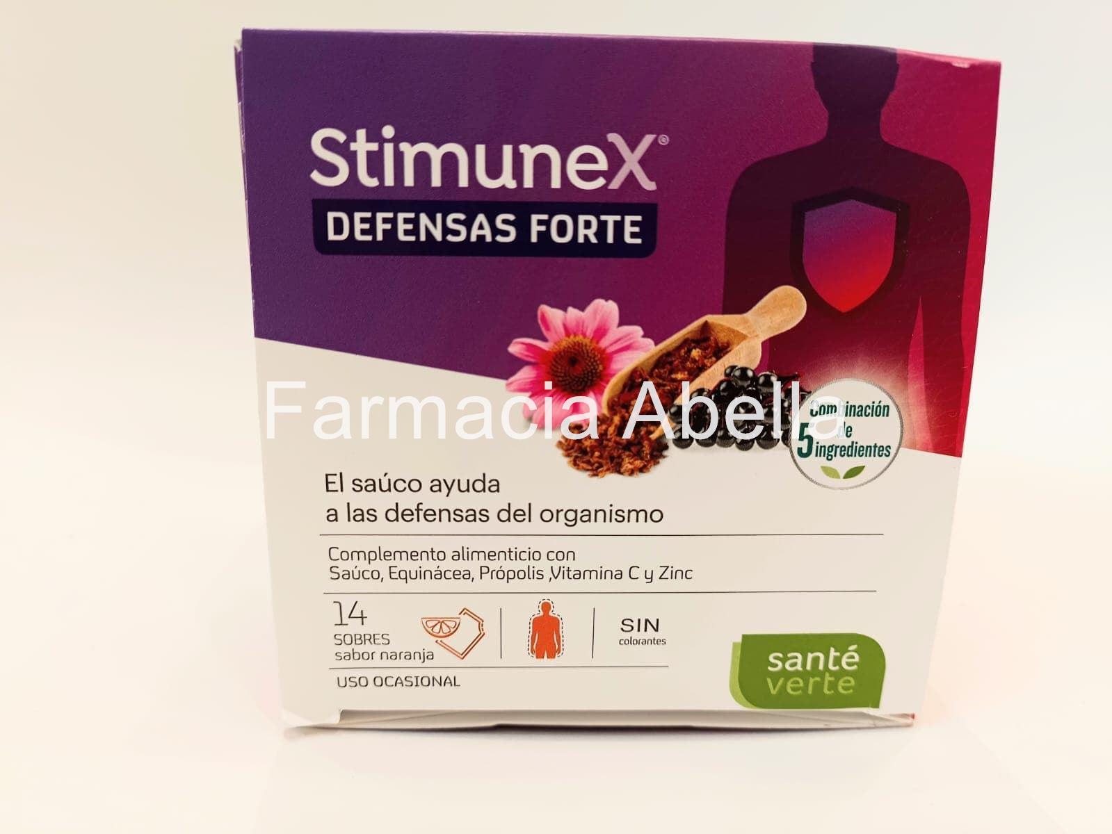 Sante Verte Stimunex defensas forte 14 sobres sabor naranja - Imagen 1