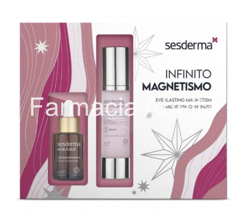 Sesderma pack infinito magnetismo aglicolic serum 30ml+ resveraderm antiox crema gel 50ml - Imagen 1