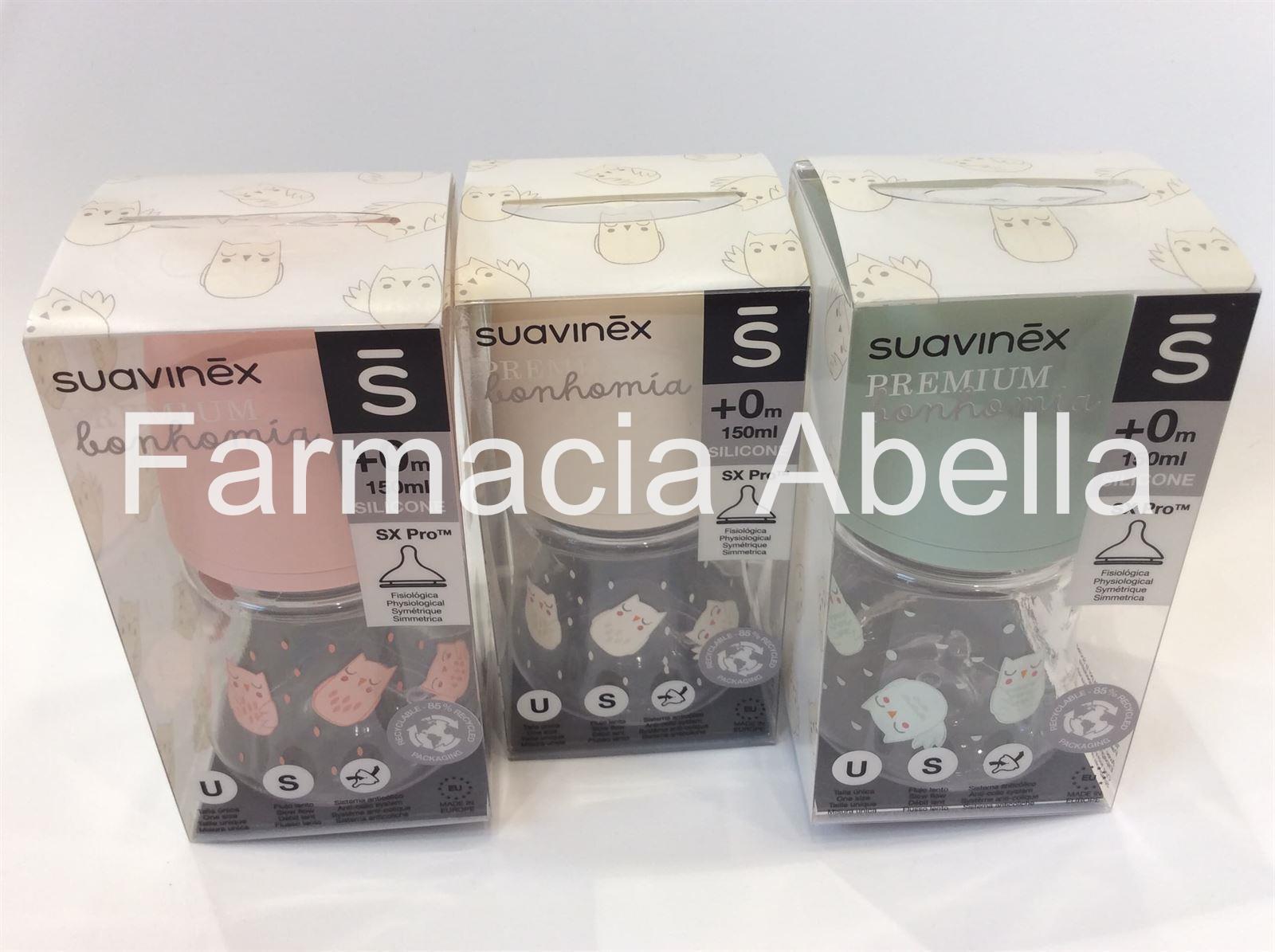 Suavinex biberón 150ml silicona +0m Premium Bonhomia - Imagen 1