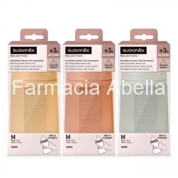 Suavinex biberón de silicona 240 ml +3m - Imagen 1