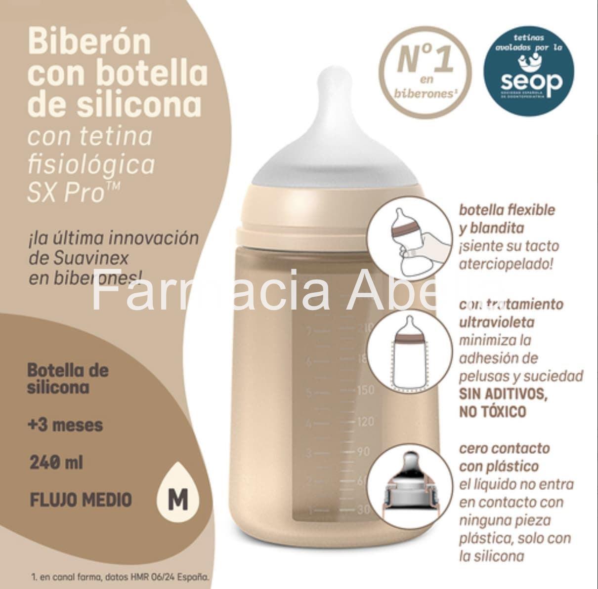 Suavinex biberón de silicona 240 ml +3m - Imagen 3