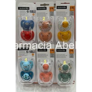 Suavinex chupete anatómico látex +6-18m 2 unidades - Imagen 1