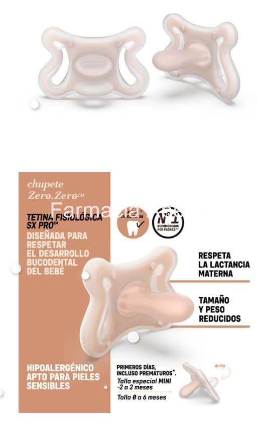 Suavinex chupete zero zero mini silicona SX Pro -2+2M - Imagen 2