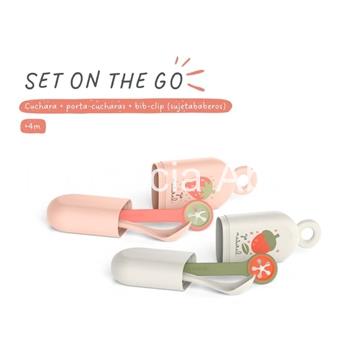 Suavinex set infantil cuchara + portacucharas+ bib-clip - Imagen 1