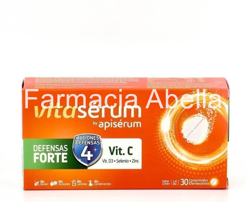Vitasérum de apiserum defensas forte vitamina c vitamina D3 selenio y zinc 30 comprimidos efervescentes - Imagen 1